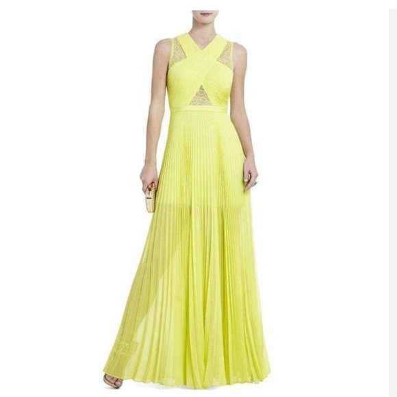 BCBGMaxAzria Yellow Maxi Dress - Picture 1 of 9